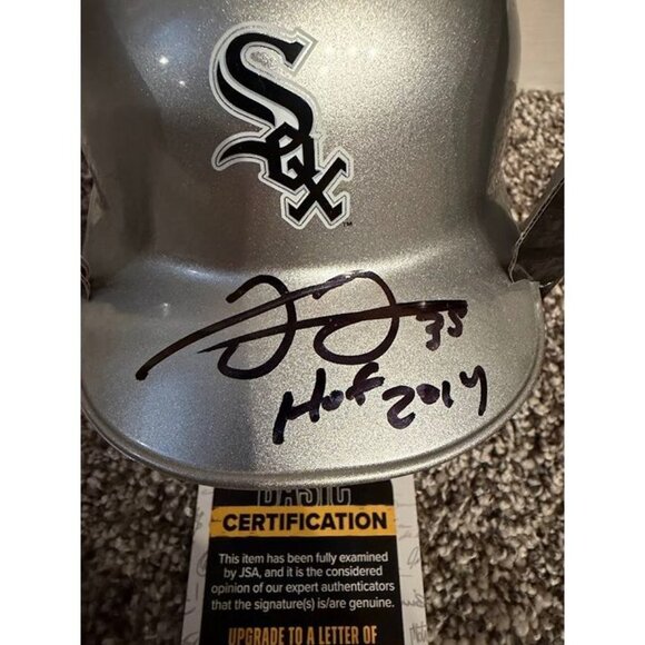 Frank Thomas signed "HOF 2014" autographed Chicago White Sox mini helmet JSA - Picture 2 of 3